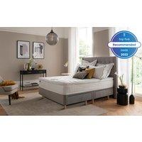 Silentnight Bloomsbury Silver Velvet Bed Frame, Double, No Storage