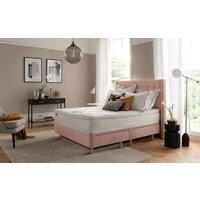 Silentnight Bloomsbury Dusky Pink Velvet Bed Frame, Double, No Storage