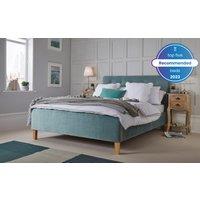 LPD Pierre Velvet Bed Frame, Double, Aqua