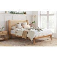 Birlea Astrid Wooden Rattan Bed Frame, Double