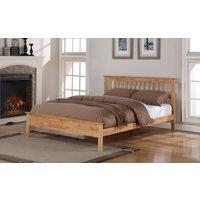 Flintshire Pentre Hardwood Oak Finish Bed Frame, Single