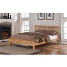 Flintshire Pentre Hardwood Oak Finish Bed Frame, Single