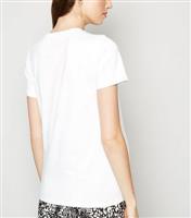 Women's Maternity White Roll Sleeve T-Shirt New Look