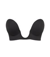 Perfection Beauty Black A Cup Plunge Stick On Bra New Look