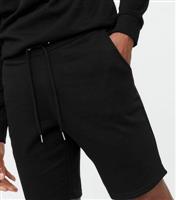 Men's Black Plain Jersey Shorts New Look