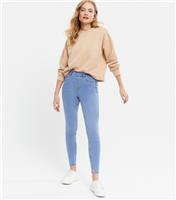 Women's Bright Blue Mid Rise Lift & Shape Emilee Jeggings New Look
