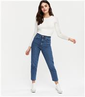 Women's Blue Waist Enhance Tori Mom Jeans New Look