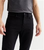 Men's Black Dark Wash Slim Fit Jeans New Look