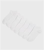 Boys 7 Pack White Invisible Trainer Socks New Look