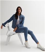 Women's Blue Mid Rise Lift & Shape Emilee Jeggings​ New Look