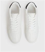 Men's White Contrast Back Lace Up Chunky Trainers New Look