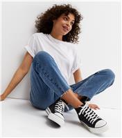 Women's Blue Ankle Grazing Hannah Straight Leg Jeans New Look