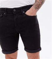 Men's Black Turn Up Shorts Jack & Jones New Look