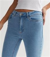 Women's Pale Blue Mid Rise Amie Skinny Jeans New Look