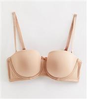 Women's Tan Bow Front Strapless Bra New Look