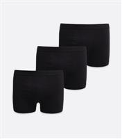 Men's Pack of 3 Black Jersey Boxers New Look
