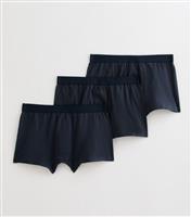 Men's Pack of 3 Navy Jersey Boxers New Look