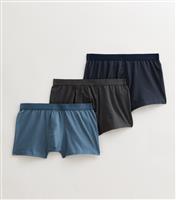 Men's Pack of 3 Multicoloured Jersey Boxers New Look