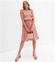 Women's Tall Red Ditsy Floral Frill Midi Dress Vero Moda New Look