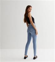 Women's Pale Blue Lift & Shape High Waist Yazmin Skinny Jeans New Look