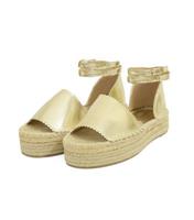 South Beach Gold Espadrille Chunky Sandals New Look