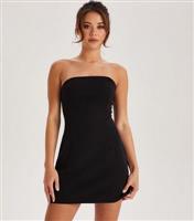 Women's Black Bandeau Strapless Mini Dress Urban Bliss New Look