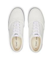 Women's White Canvas Lace Up Espadrilles Toms New Look