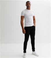 Men's White Crew Neck Muscle Fit T-Shirt New Look