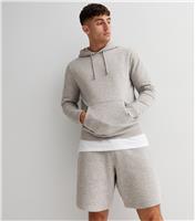 Men's Grey Marl Pocket Front Hoodie New Look