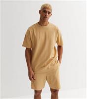 Men's Stone Waffle Drawstring Shorts New Look