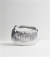 Silver Woven Top Handle Bag Public Desire New Look