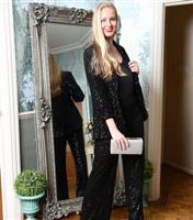 Women's Black Sequin Blazer Yumi New Look