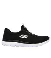 Women's Black Summits Mesh Bungee Slip On Trainers Skechers New Look