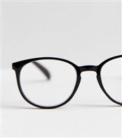 Black Preppy Reading Glasses New Look