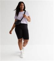 Women's Plus Size High Waisted Cycling Shorts Curves New Look