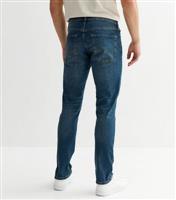 Men's Jack & Jones Blue Ripped Slim Fit Jeans New Look