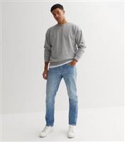 Men's Jack & Jones Pale Blue Light Wash Slim Fit Jeans New Look