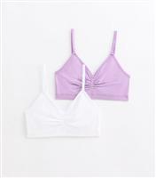 Girls' Pack of 2 Ruched-Front Seamless Bras New Look