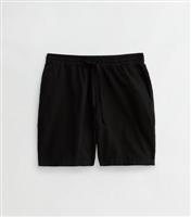Men's Black Cotton Shorts Only and Sons New Look