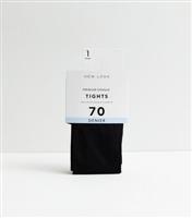 Black 70 Denier Premium Opaque Tights New Look