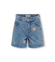 Blue Floral Denim Shorts KIDS ONLY New Look