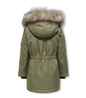 Olive Faux Fur Hooded Parka Jacket School KIDS ONLY New Look