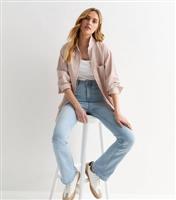 Women's Pale Blue Waist Enhance Quinn Bootcut Jeans New Look