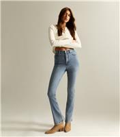 Women's Blue Waist Enhance Quinn Bootcut Jeans New Look