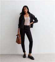Women's Washed Black Mid Rise Skinny Jeans New Look