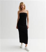 Black Jersey Bandeau Midaxi Dress New Look