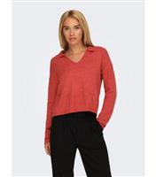 Women's Red Collared Knit Jumper JDY New Look