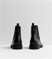 Women's Black Leather-Look Chelsea Boots New Look