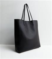 Black Leather-Look Tote Bag New Look Vegan