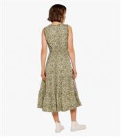 Women's Olive Abstract Midi Dress Apricot New Look